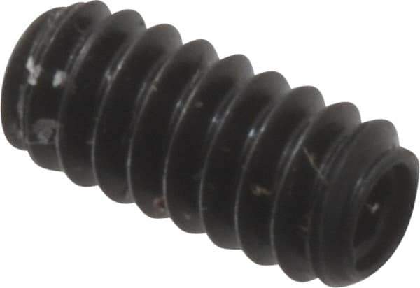 Made in USA - #6-32 UNC, 5/16" Length Under Head, Cup Point Set Screw - Grade 8 Alloy Steel, 1/16" Key - Apex Tool & Supply