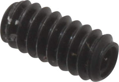 Made in USA - #6-32 UNC, 5/16" Length Under Head, Cup Point Set Screw - Grade 8 Alloy Steel, 1/16" Key - Apex Tool & Supply
