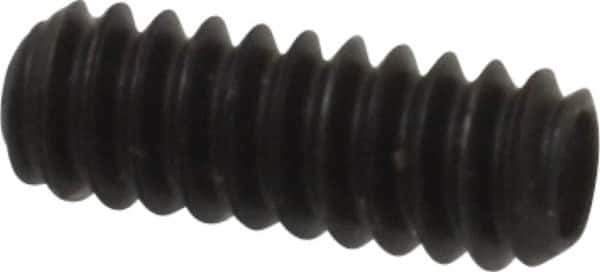 Made in USA - #6-32 UNC, 3/8" Length Under Head, Cup Point Set Screw - Grade 8 Alloy Steel, 1/16" Key - Apex Tool & Supply