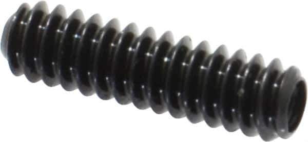 Made in USA - #6-32 UNC, 1/2" Length Under Head, Cup Point Set Screw - Grade 8 Alloy Steel, 1/16" Key - Apex Tool & Supply