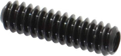 Made in USA - #6-32 UNC, 1/2" Length Under Head, Cup Point Set Screw - Grade 8 Alloy Steel, 1/16" Key - Apex Tool & Supply