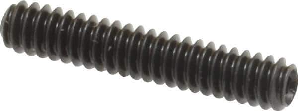 Made in USA - #6-32 UNC, 3/4" Length Under Head, Cup Point Set Screw - Grade 8 Alloy Steel, 1/16" Key - Apex Tool & Supply