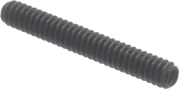 Made in USA - #6-32 UNC, 1" Length Under Head, Cup Point Set Screw - Grade 8 Alloy Steel, 1/16" Key - Apex Tool & Supply