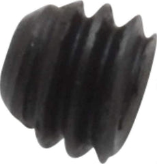 Made in USA - #8-32 UNC, 1/8" Length Under Head, Cup Point Set Screw - Grade 8 Alloy Steel, 5/64" Key - Apex Tool & Supply