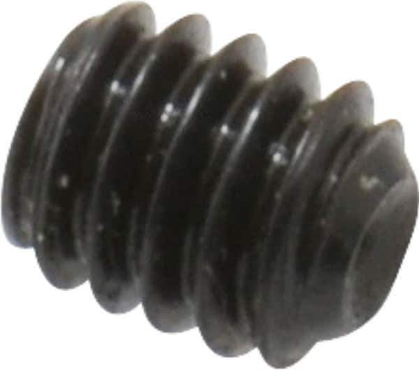 Made in USA - #8-32 UNC, 3/16" Length Under Head, Cup Point Set Screw - Grade 8 Alloy Steel, 5/64" Key - Apex Tool & Supply