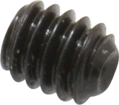 Made in USA - #8-32 UNC, 3/16" Length Under Head, Cup Point Set Screw - Grade 8 Alloy Steel, 5/64" Key - Apex Tool & Supply