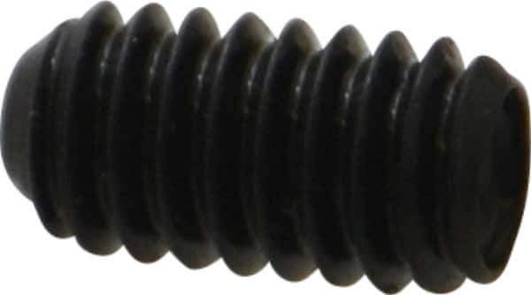Made in USA - #8-32 UNC, 5/16" Length Under Head, Cup Point Set Screw - Grade 8 Alloy Steel, 5/64" Key - Apex Tool & Supply