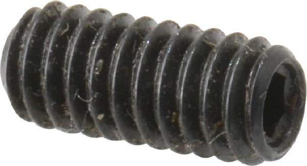 Made in USA - #8-32 UNC, 3/8" Length Under Head, Cup Point Set Screw - Grade 8 Alloy Steel, 5/64" Key - Apex Tool & Supply