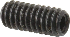 Made in USA - #8-32 UNC, 3/8" Length Under Head, Cup Point Set Screw - Grade 8 Alloy Steel, 5/64" Key - Apex Tool & Supply
