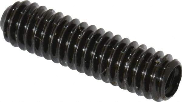 Made in USA - #8-32 UNC, 5/8" Length Under Head, Cup Point Set Screw - Grade 8 Alloy Steel, 5/64" Key - Apex Tool & Supply