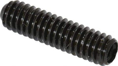 Made in USA - #8-32 UNC, 5/8" Length Under Head, Cup Point Set Screw - Grade 8 Alloy Steel, 5/64" Key - Apex Tool & Supply