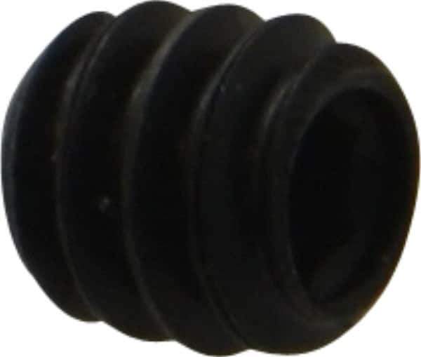 Made in USA - #10-24 UNC, 3/16" Length Under Head, Cup Point Set Screw - Grade 8 Alloy Steel, 3/32" Key - Apex Tool & Supply
