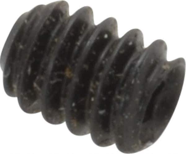 Made in USA - #10-24 UNC, 1/4" Length Under Head, Cup Point Set Screw - Grade 8 Alloy Steel, 3/32" Key - Apex Tool & Supply