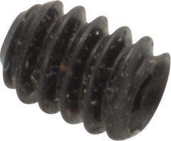 Made in USA - #10-24 UNC, 1/4" Length Under Head, Cup Point Set Screw - Grade 8 Alloy Steel, 3/32" Key - Apex Tool & Supply
