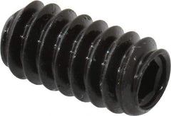 Made in USA - #10-24 UNC, 3/8" Length Under Head, Cup Point Set Screw - Grade 8 Alloy Steel, 3/32" Key - Apex Tool & Supply