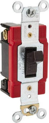 Cooper Wiring Devices - 1 Pole, 120 to 277 VAC, 20 Amp, Industrial Grade, Toggle, Wall and Dimmer Light Switch - 1.3 Inch Wide x 4.19 Inch High, Fluorescent - Apex Tool & Supply