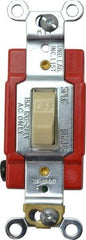 Cooper Wiring Devices - 1 Pole, 120 to 277 VAC, 20 Amp, Industrial Grade, Toggle, Wall and Dimmer Light Switch - 1.3 Inch Wide x 4.19 Inch High, Fluorescent - Apex Tool & Supply