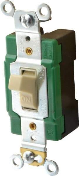Cooper Wiring Devices - 1 Pole, 120 to 277 VAC, 30 Amp, Industrial Grade, Toggle, Wall and Dimmer Light Switch - Fluorescent - Apex Tool & Supply