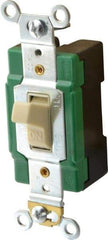 Cooper Wiring Devices - 1 Pole, 120 to 277 VAC, 30 Amp, Industrial Grade, Toggle, Wall and Dimmer Light Switch - Fluorescent - Apex Tool & Supply