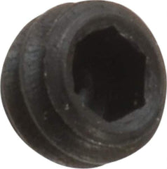Made in USA - 1/4-20 UNC, 3/16" Length Under Head, Cup Point Set Screw - Grade 8 Alloy Steel, 1/8" Key - Apex Tool & Supply