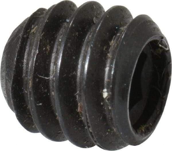Made in USA - 1/4-20 UNC, 1/4" Length Under Head, Cup Point Set Screw - Grade 8 Alloy Steel, 1/8" Key - Apex Tool & Supply