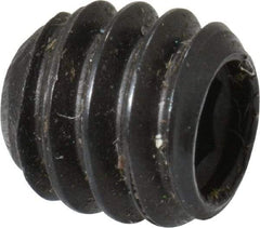 Made in USA - 1/4-20 UNC, 1/4" Length Under Head, Cup Point Set Screw - Grade 8 Alloy Steel, 1/8" Key - Apex Tool & Supply