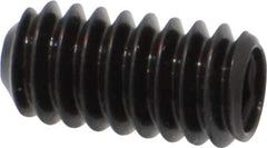 Made in USA - 1/4-20 UNC, 1/2" Length Under Head, Cup Point Set Screw - Grade 8 Alloy Steel, 1/8" Key - Apex Tool & Supply
