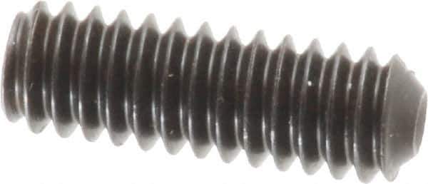 Made in USA - 1/4-20 UNC, 3/4" Length Under Head, Cup Point Set Screw - Grade 8 Alloy Steel, 1/8" Key - Apex Tool & Supply