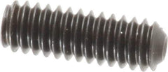 Made in USA - 1/4-20 UNC, 3/4" Length Under Head, Cup Point Set Screw - Grade 8 Alloy Steel, 1/8" Key - Apex Tool & Supply