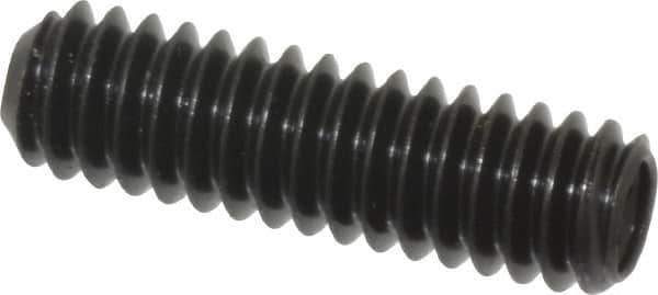 Made in USA - 1/4-20 UNC, 7/8" Length Under Head, Cup Point Set Screw - Grade 8 Alloy Steel, 1/8" Key - Apex Tool & Supply
