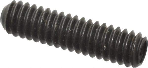 Made in USA - 1/4-20 UNC, 1" Length Under Head, Cup Point Set Screw - Grade 8 Alloy Steel, 1/8" Key - Apex Tool & Supply