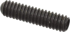 Made in USA - 1/4-20 UNC, 1" Length Under Head, Cup Point Set Screw - Grade 8 Alloy Steel, 1/8" Key - Apex Tool & Supply