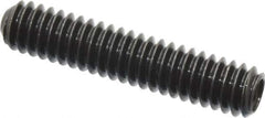 Made in USA - 1/4-20 UNC, 1-1/4" Length Under Head, Cup Point Set Screw - Grade 8 Alloy Steel, 1/8" Key - Apex Tool & Supply