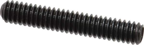 Made in USA - 1/4-20 UNC, 1-1/2" Length Under Head, Cup Point Set Screw - Grade 8 Alloy Steel, 1/8" Key - Apex Tool & Supply