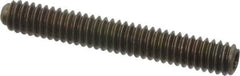 Made in USA - 1/4-20 UNC, 1-3/4" Length Under Head, Cup Point Set Screw - Grade 8 Alloy Steel, 1/8" Key - Apex Tool & Supply