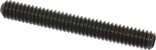 Made in USA - 1/4-20 UNC, 2" Length Under Head, Cup Point Set Screw - Grade 8 Alloy Steel, 1/8" Key - Apex Tool & Supply