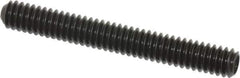 Made in USA - 1/4-20 UNC, 2" Length Under Head, Cup Point Set Screw - Grade 8 Alloy Steel, 1/8" Key - Apex Tool & Supply