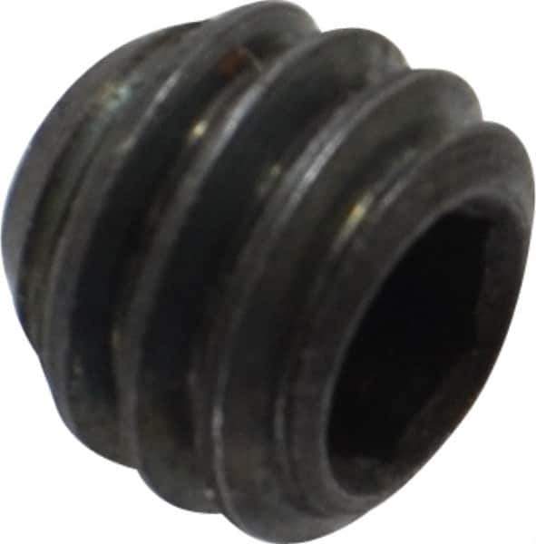 Made in USA - 5/16-18 UNC, 1/4" Length Under Head, Cup Point Set Screw - Grade 8 Alloy Steel, 5/32" Key - Apex Tool & Supply