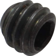 Made in USA - 5/16-18 UNC, 1/4" Length Under Head, Cup Point Set Screw - Grade 8 Alloy Steel, 5/32" Key - Apex Tool & Supply