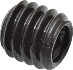 Made in USA - 5/16-18 UNC, 5/16" Length Under Head, Cup Point Set Screw - Grade 8 Alloy Steel, 5/32" Key - Apex Tool & Supply