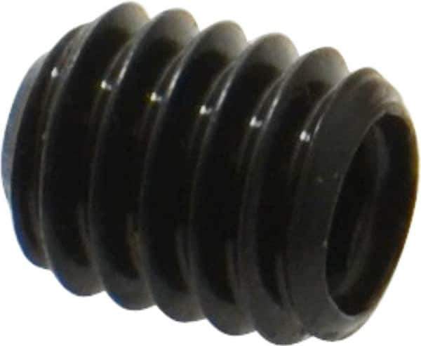 Made in USA - 5/16-18 UNC, 3/8" Length Under Head, Cup Point Set Screw - Grade 8 Alloy Steel, 5/32" Key - Apex Tool & Supply