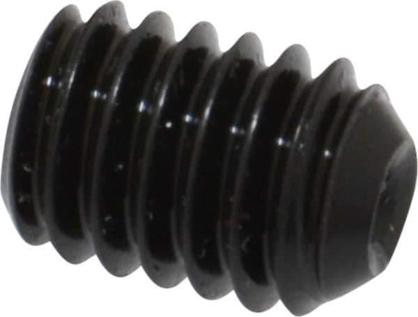 Made in USA - 5/16-18 UNC, 7/16" Length Under Head, Cup Point Set Screw - Grade 8 Alloy Steel, 5/32" Key - Apex Tool & Supply
