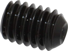Made in USA - 5/16-18 UNC, 7/16" Length Under Head, Cup Point Set Screw - Grade 8 Alloy Steel, 5/32" Key - Apex Tool & Supply