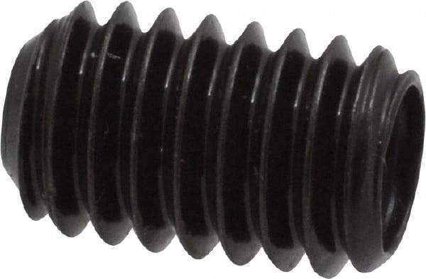 Made in USA - 5/16-18 UNC, 1/2" Length Under Head, Cup Point Set Screw - Grade 8 Alloy Steel, 5/32" Key - Apex Tool & Supply