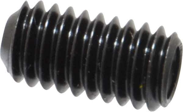 Made in USA - 5/16-18 UNC, 5/8" Length Under Head, Cup Point Set Screw - Grade 8 Alloy Steel, 5/32" Key - Apex Tool & Supply