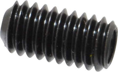 Made in USA - 5/16-18 UNC, 5/8" Length Under Head, Cup Point Set Screw - Grade 8 Alloy Steel, 5/32" Key - Apex Tool & Supply