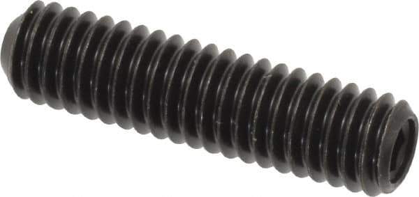 Made in USA - 5/16-18 UNC, 1-1/4" Length Under Head, Cup Point Set Screw - Grade 8 Alloy Steel, 5/32" Key - Apex Tool & Supply