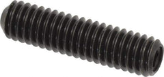 Made in USA - 5/16-18 UNC, 1-1/4" Length Under Head, Cup Point Set Screw - Grade 8 Alloy Steel, 5/32" Key - Apex Tool & Supply