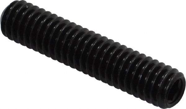 Made in USA - 5/16-18 UNC, 1-1/2" Length Under Head, Cup Point Set Screw - Grade 8 Alloy Steel, 5/32" Key - Apex Tool & Supply