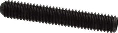 Made in USA - 5/16-18 UNC, 2" Length Under Head, Cup Point Set Screw - Grade 8 Alloy Steel, 5/32" Key - Apex Tool & Supply